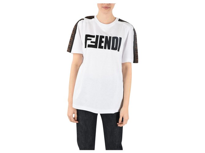 Fendi tshirt new White Cotton  ref.192339