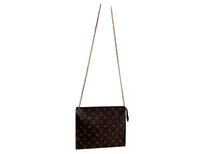 Louis Vuitton Pochette 26 Marrone Tela  ref.192367