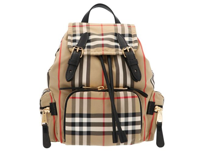Burberry 'The rucksack' small backpack Brown Polyamide  ref.192385