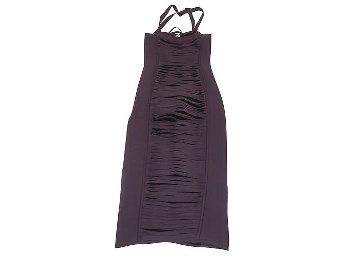 Herve Leger Kleid Violett aus Viskose Lila