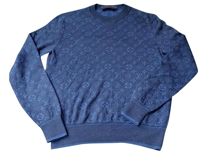 Louis Vuitton Suéteres Azul marino  ref.192403