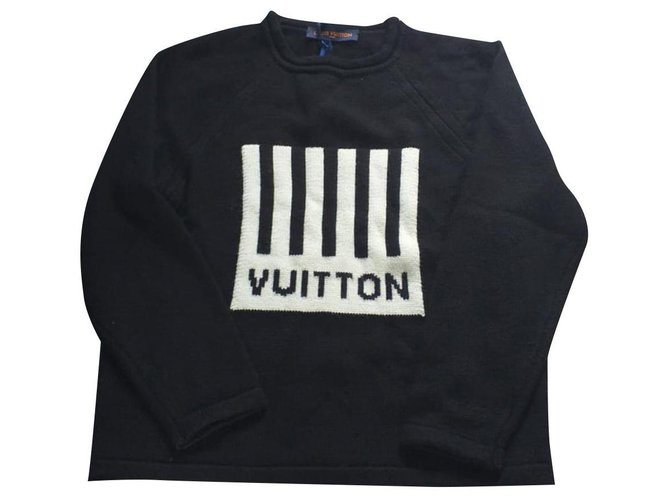 Louis Vuitton Pullover Schwarz Wolle  ref.192404