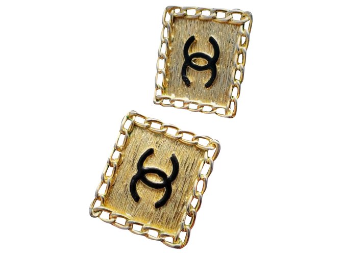 Chanel Earrings Golden Steel  ref.192405