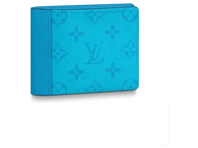 Louis Vuitton LV multiple wallet Blue Leather ref.192414 - Joli Closet