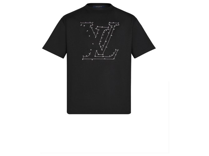 Louis Vuitton Camisa negra y blanca con botones Totem para hombre Negro  ref.578422 - Joli Closet
