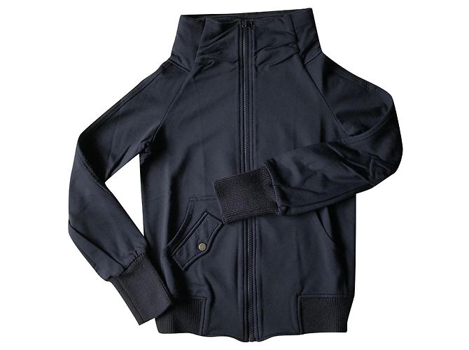 Ermanno Scervino Sweatshirt Blau Baumwolle Polyamid