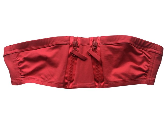 Eres Very strapless bikini top Red Acrylic  ref.192445