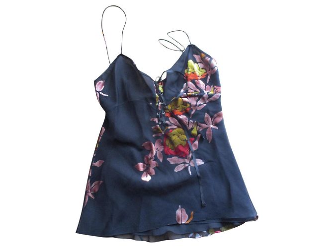 Christian Dior Camicia da notte in seta, taille 38. Multicolore
