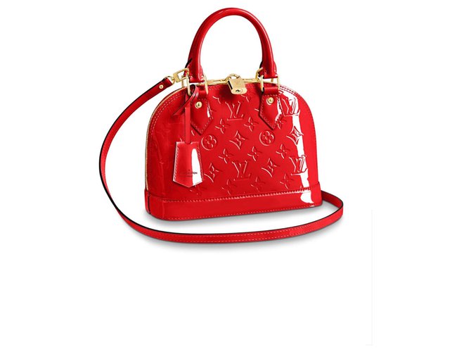 Louis Vuitton Alma BB vernis red Leather  ref.192483