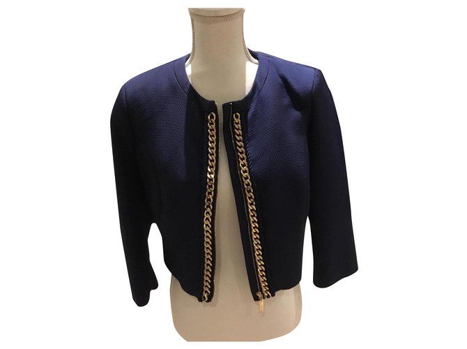 Elisabetta Franchi Chaquetas Azul Algodón  ref.192485