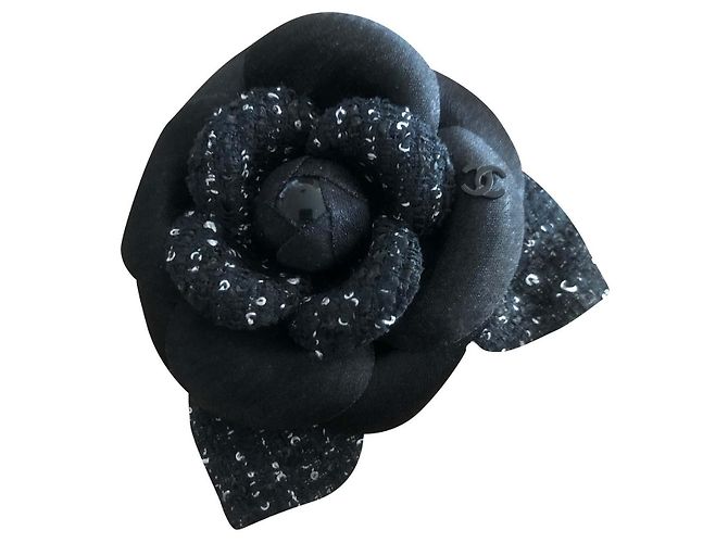 Chanel CAMÉLIA Preto Azul marinho