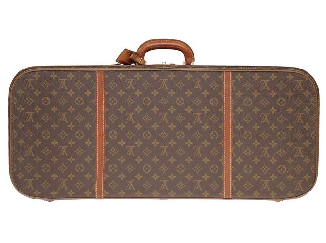Collector Louis Vuitton rigid tennis suitcase in monogram canvas Brown Cloth  ref.192609