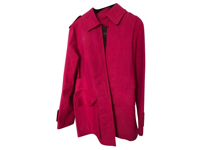 Gabardina Louis Vuitton de algodón fucsia Rosa