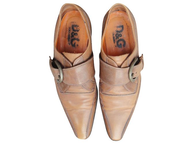 sapatos de fivela Dolce & Gabbana p 41,5 Caramelo