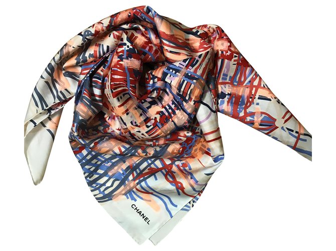 Chanel scarf Multiple colors Silk  ref.192906