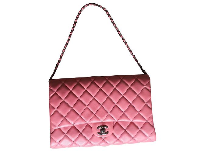 Bolsa Chanel Timeless Rosa Coral em pele de vitelo