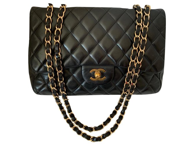 Timeless Chanel Black Leather  ref.193057