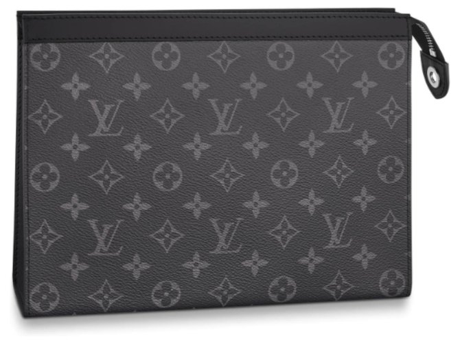 Louis Vuitton LV Pochette Voyage MM Grey Leather  ref.193087