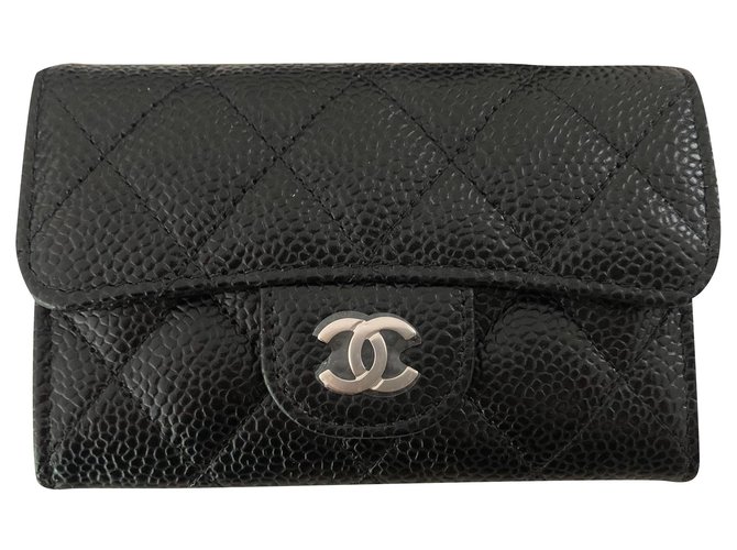 Chanel Bourses, portefeuilles, cas Cuir Noir  ref.193161