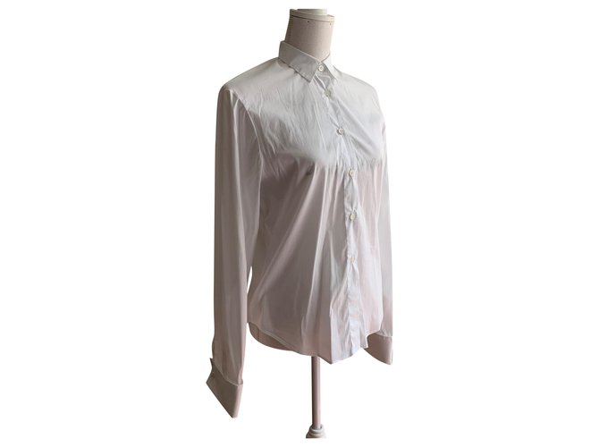 Calvin Klein Elegantes Hemd aus Popelin-Baumwolle Weiß  ref.193162