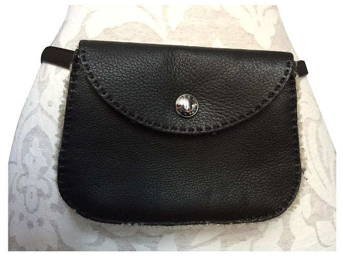 Hermès Riñonera de cuero HERMES Marrón oscuro