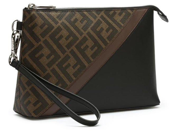 Pochette logo Fendi nuova Multicolore Pelle  ref.193223