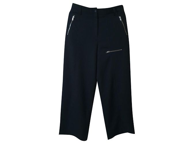 Autre Marque Pantalones negros de microfibra Ivan Grundahl