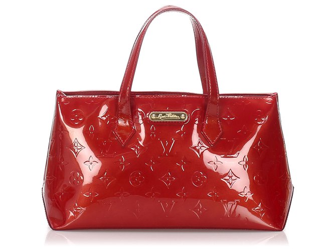 Louis Vuitton Red Vernis Wilshire PM Cuir Cuir vernis Rouge ref.193324