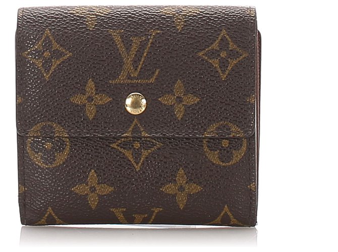 Louis Vuitton Brown Monogram Portefeuille Elise Wallet Cloth  ref.193336