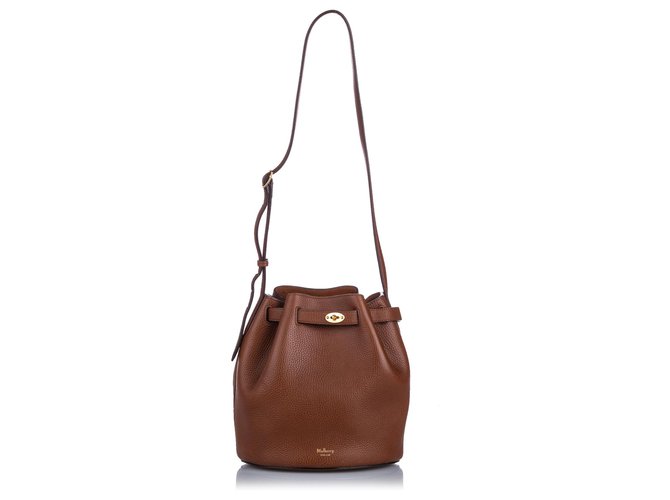 Mulberry Brown Abbey Leather Bucket Bag Pony-style calfskin  ref.193377