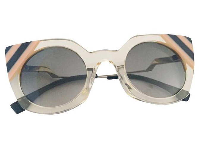 Fendi Des lunettes de soleil Acier Acetate Multicolore  ref.193389