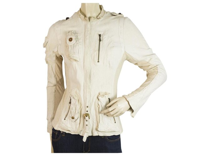 ivory fitted jacket