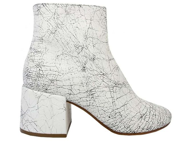 Mm6 Botas com tornozelo Preto Branco