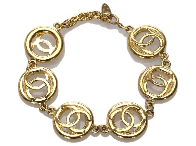 Bracelet Chanel CC Gold Chain Métal Doré  ref.193482