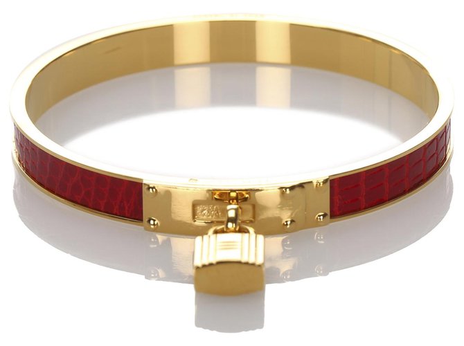Hermès Hermes Gold Kelly H Lock Cadena Bracelet Golden Metal  ref.193507