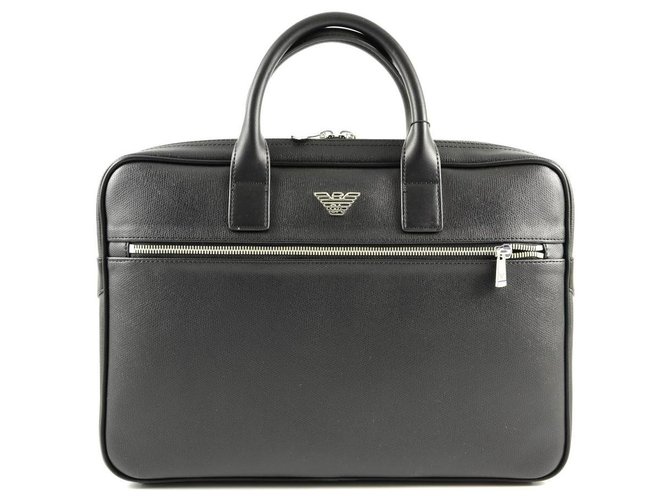 Armani business bag new Black Polyurethane  ref.193541