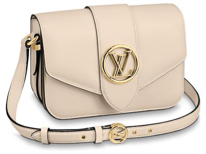 Louis Vuitton LV Pont 9 Handbag Cream Leather  ref.193563