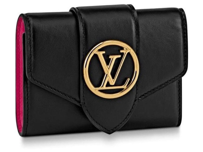 Louis Vuitton LV Pont 9 Brieftasche neu Schwarz Leder  ref.193569