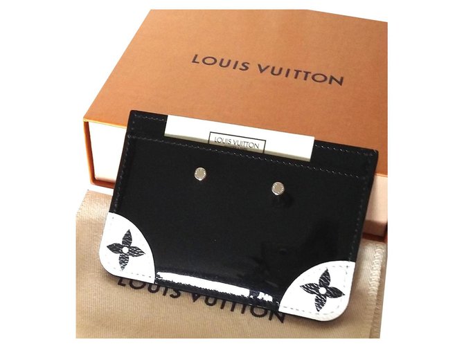 Porte-cartes Louis Vuitton Cuir Noir  ref.193626