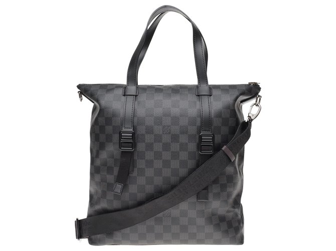 Louis Vuitton Skyline shoulder bag in graphite damier canvas Black Leather Cloth  ref.193635