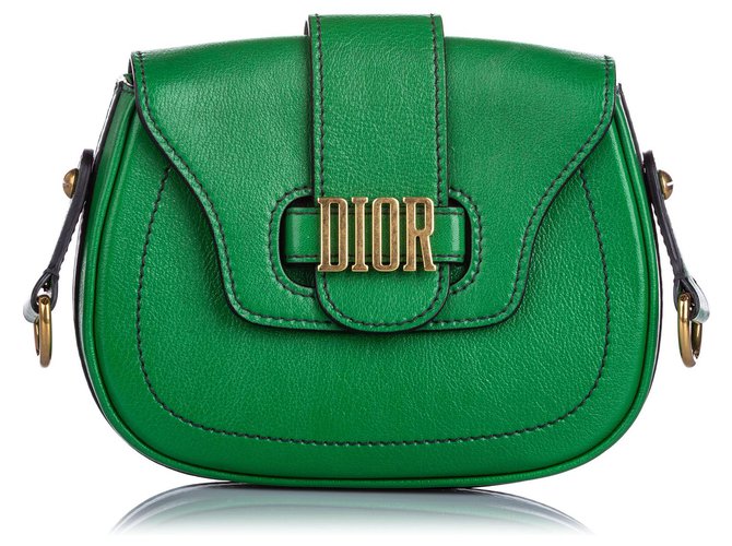 mild Peregrination routine Dior Green D-Fence Leather Saddle Bag Multiple colors Cloth Pony-style  calfskin Cloth ref.193684 - Joli Closet