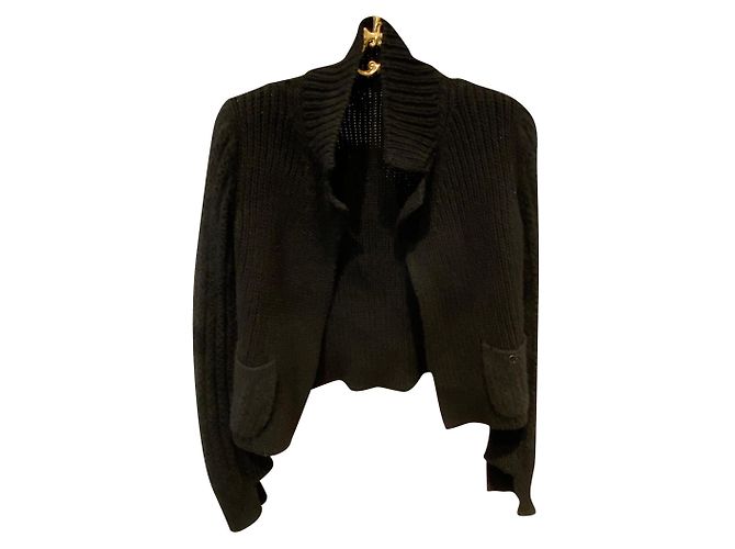 Chanel Weste Schwarz Wolle und Kaschmir