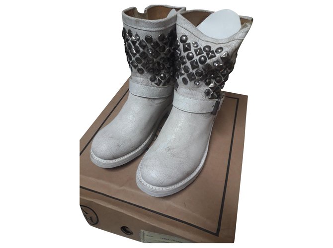 Ash boots Cuir Simili cuir Blanc  ref.193809