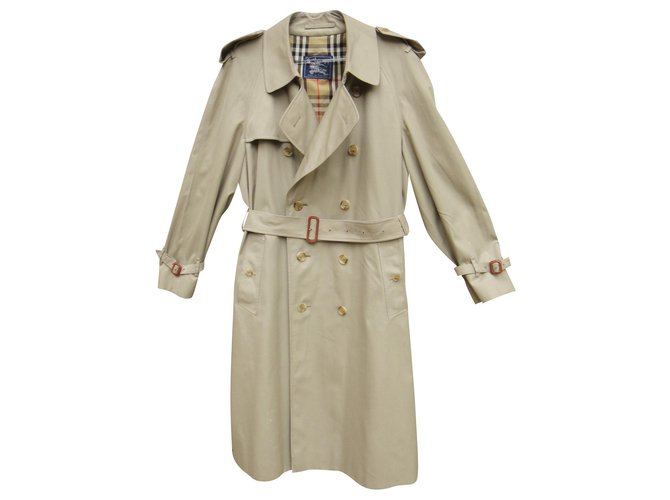 men's Burberry vintage t trench coat 52 State like new Beige Cotton Polyester  ref.193822