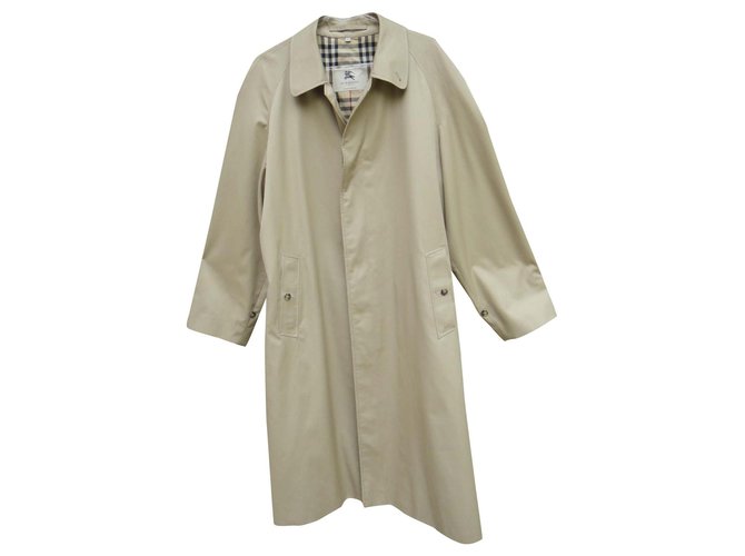raincoat Burberry London t 52 Beige Cotton Polyester  ref.193889
