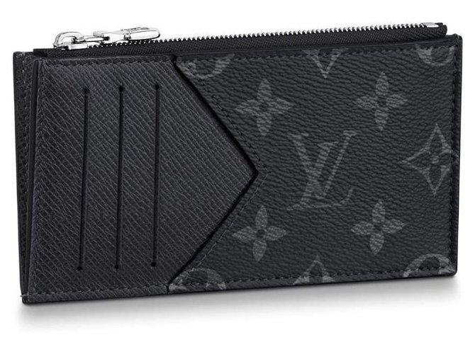 Louis Vuitton LV coin card holder new Grey Leather  ref.193898