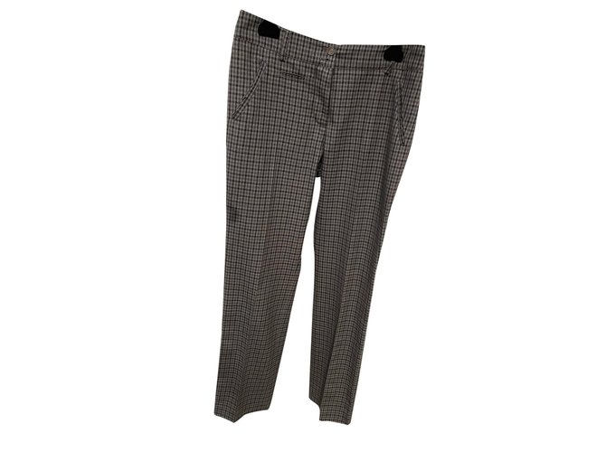 Chanel Pants, leggings Grey Wool  ref.193916