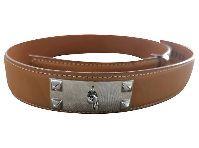 Hermès Hermes CDC collier de chien belt Caramel