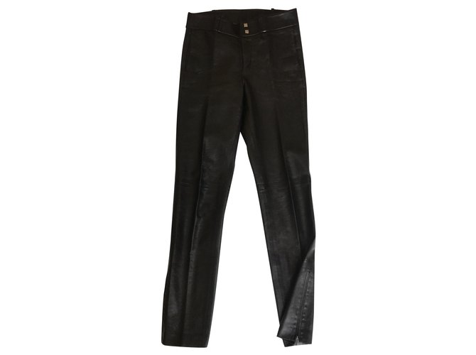 Gucci Leather pants IT 38 Black  ref.194002