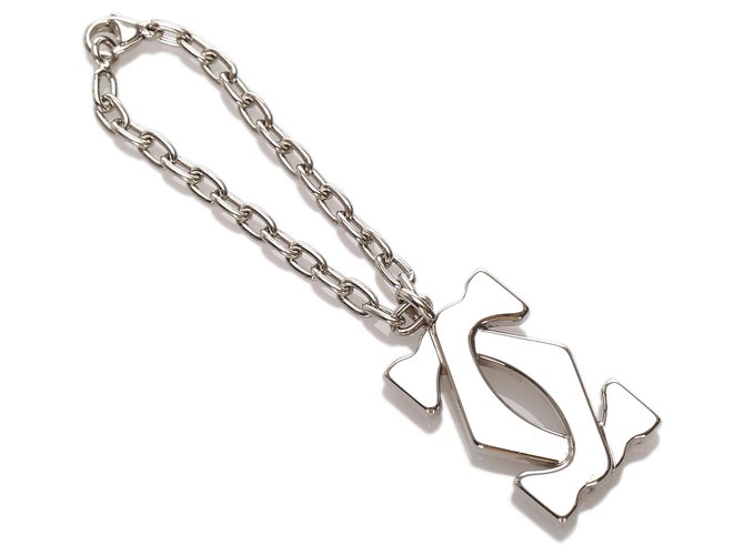 Cartier Silver lined C Charm Silvery Metal  ref.194020